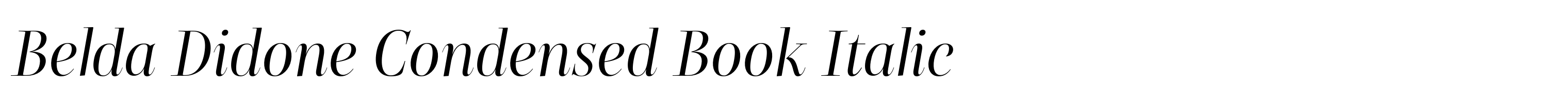 Belda Didone Condensed Book Italic